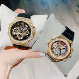 Guess GW0553L4 Fusion Chronograph Women’s Watch – Black Dial & Black Leather Strap