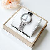 Emporio Armani Rosa Quartz Mother of Pearl Dial Silver Steel Strap Watch For Women - AR11461