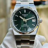 Tissot T137.207.11.091.00 PRX Powermatic 80 Men's Watch – Green Dial & Silver Steel Strap