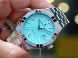 Maurice Lacroix AI6008 Aikon Automatic Men’s Watch – Sky Blue Dial & Silver Steel Strap