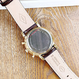 Fossil FS5763 Neutra Chronograph Men’s Watch – Brown Dial & Brown Leather Strap