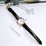 Tissot T085.207.36.011.00 Carson Automatic Women's Watch – White Dial & Brown Leather Strap