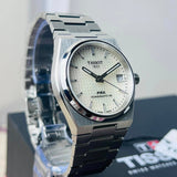 Tissot T137.207.11.111.00 PRX Powermatic 80 Men's Watch – White Dial & Silver Steel Strap