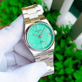 Tissot T137.207.11.091.01 PRX Powermatic 80 Men's Watch – Light Green Dial & Silver Steel Strap