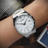 Citizen Tsuyosa NJ0150-81A Men's Automatic Watch – White Dial with Silver Steel Strap