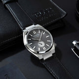 Citizen Tsuyosa NK5010-01H Men's Automatic Watch – Grey Dial with Black Leather Strap
