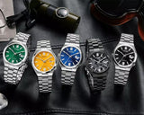 Citizen Tsuyosa NJ0150-81Z Men's Automatic Watch – Yellow Dial with Silver Steel Strap