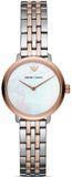 Emporio Armani AR11157 Modern Slim Analog Women's Watch – Mother of Pearl Dial & Two-Tone Steel Strap
