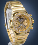 Guess GW0552L2 Fusion Chronograph Women’s Watch – Gold Dial & Gold Steel Strap