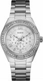 Guess W0729L1 Luna Diamonds Women's Watch – Silver Dial & Silver Steel Bracelet