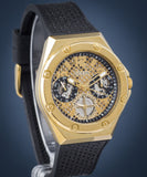 Guess GW0620L2 Asteria Multifunction Women’s Watch – Gold Dial & Black Rubber Strap