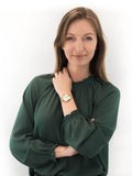Marc Jacobs Sally Champagne Gold Dial Gold Steel Strap Watch for Women - MBM3363