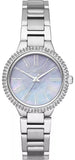 Michael Kors MK6562 Taryn Quartz Women's Watch – Mother of Pearl Purple Dial & Silver Steel Strap