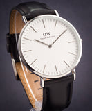 Daniel Wellington Classic Sheffield DW00100020 Men's Watch – White Dial with Black Leather Strap