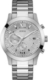 Guess W0668G7 Atlas Chronograph Men’s Watch – Silver Dial & Silver Steel Strap