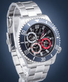 Guess GW0488G1 Axle Men's Watch – Black Dial & Silver Steel Strap with Multifunction