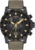 Tissot T125.617.37.051.01 Supersport Chrono Men’s Watch – Black Dial & Beige Nylon Strap