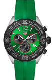 Tag Heuer Formula 1 Chronograph Green Dial Green Rubber Strap Watch for Men - CAZ101AP.FT8056