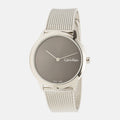 Calvin Klein Minimal Grey Dial Silver Mesh Bracelet Watch for Women - K3M221Y3