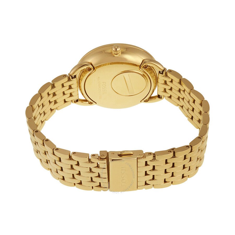 Fossil Tailor Gold Dial Gold Steel Strap Watch for Women - ES3714