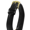 Movado Ultra Slim Black Dial Black Leather Strap Watch For Women -  0607095