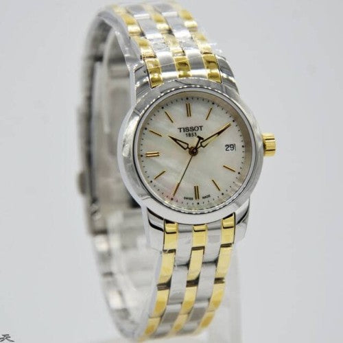 Tissot T Classic Dream Mother of Pearl Dial Two Tone Steel Strap Watch For Women - T033.210.22.111.00