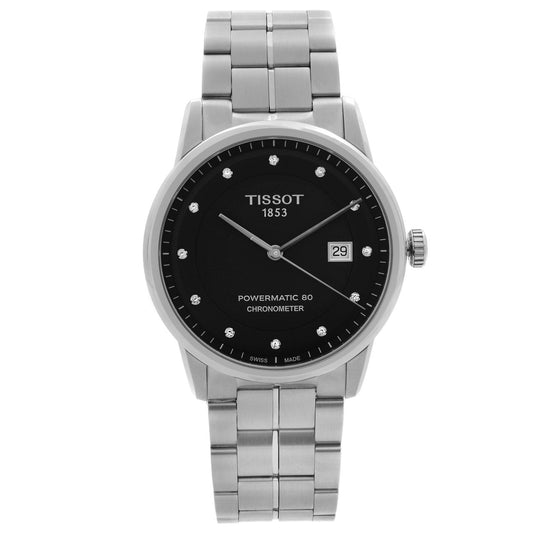 Tissot T Classic Le Locle Automatic Black Dial Silver Steel Strap Watch For Men - T086.408.11.056.00