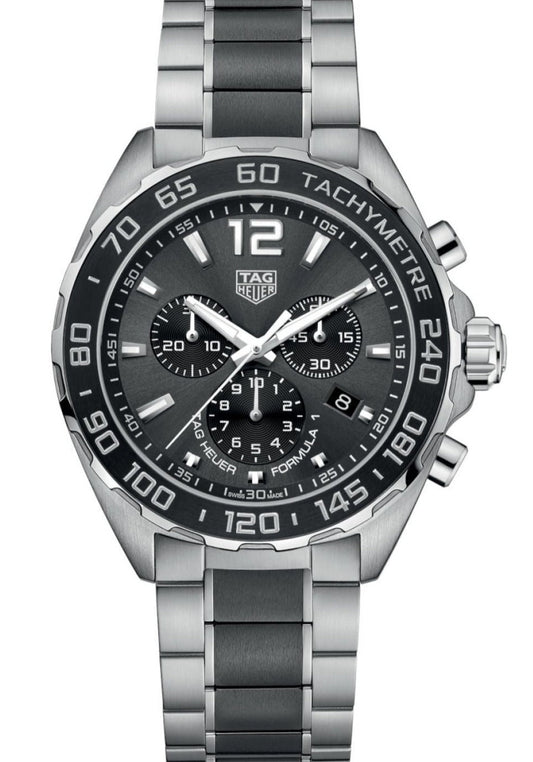 Tag Heuer Formula 1 Anthracite Dial Two Tone Steel Strap Watch For Men - CAZ1011.BA0843