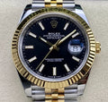 Rolex Datejust 41 Oyster Black Dial Two Tone Jubilee Bracelet Watch for Men - M126333-0014