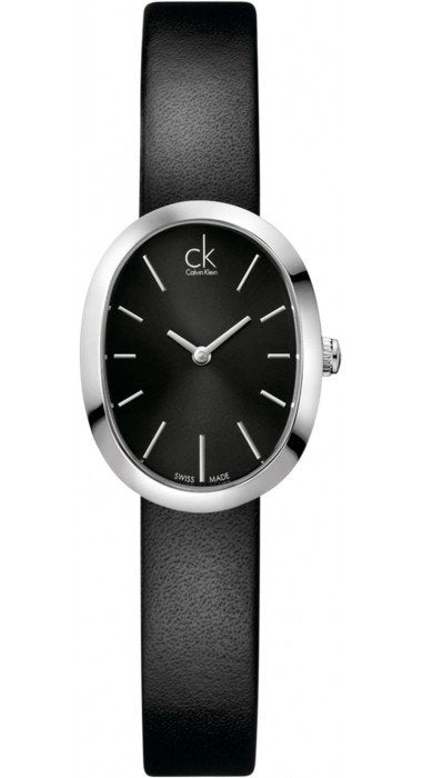 Calvin Klein Incentive Black Dial Black Rubber Strap Watch for Women - K3P231C1