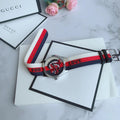 Gucci G Timeless Quartz White Red Blue Dial Multicolored NATO Strap Watch For Men - YA1264059