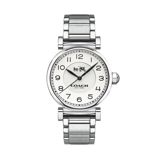 Coach Madison White Dial Silver Steel Strap Watch for Women - 14502394