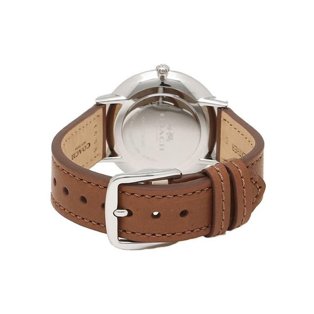 Coach Slim Easton White Dial Brown Leather Strap Watch for Women - 14502682