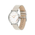 Coach Perry Silver DIal White Leather Strap Watch for Women - 14503116