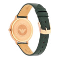 Emporio Armani Mother of Pearl Dial Green Leather Strap Watch For Women - AR11150