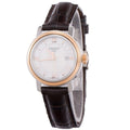 Tissot Bridgeport Lady Silver Dial Brown Leather Strap Watch For Women - T097.010.26.118.00