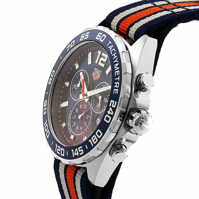 Tag Heuer Formula 1 Chronograph Blue Dial NATO Strap Watch for Men - CAZ1014.FC8196