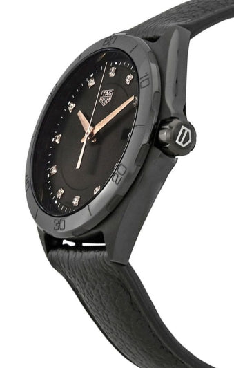 Tag Heuer Formula 1 Quartz Diamonds Black Dial Black Leather Strap Watch for Women - WBJ1317.FC8230