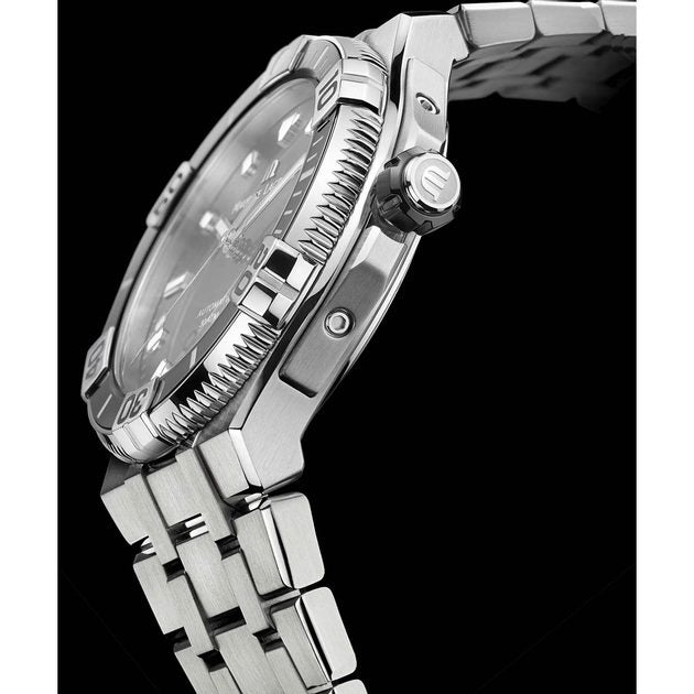Maurice Lacroix Aikon Venturer Black Dial Silver Steel Strap Watch for Men - AI6058-SS002-330-1