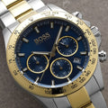 Hugo Boss Hero Blue Dial Two Tone Steel Strap Watch for Men - 1513767