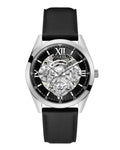 Guess Tailor Multifunction Black Dial Black Leather Strap Watch for Men - GW0389G1