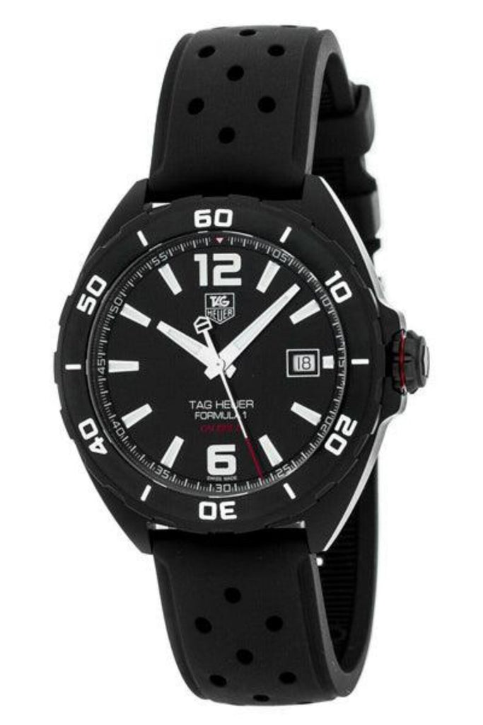 Tag Heuer Formula 1 Automatic Black Dial Black Rubber Strap Watch for Men - WAZ2115.FT8023