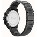 Hugo Boss Grand Prix Black Dial Black Steel Strap Watch for Men - 1513578