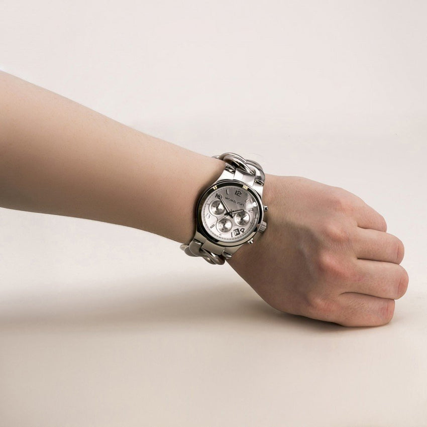 Michael Kors Runway Twist Silver Dial Silver Steel Strap Watch for Women - MK3149
