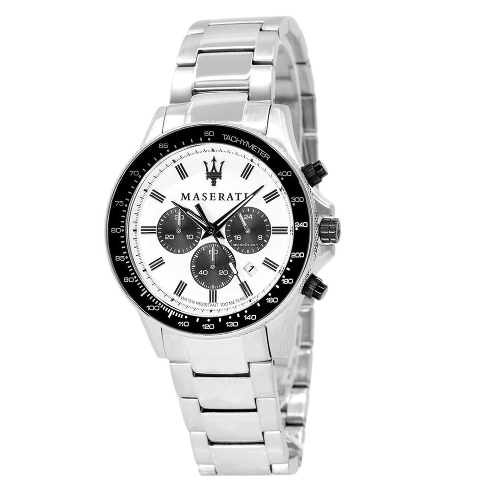 Maserati SFIDA Chronograph Quartz White Dial Watch For Men - R8873640003