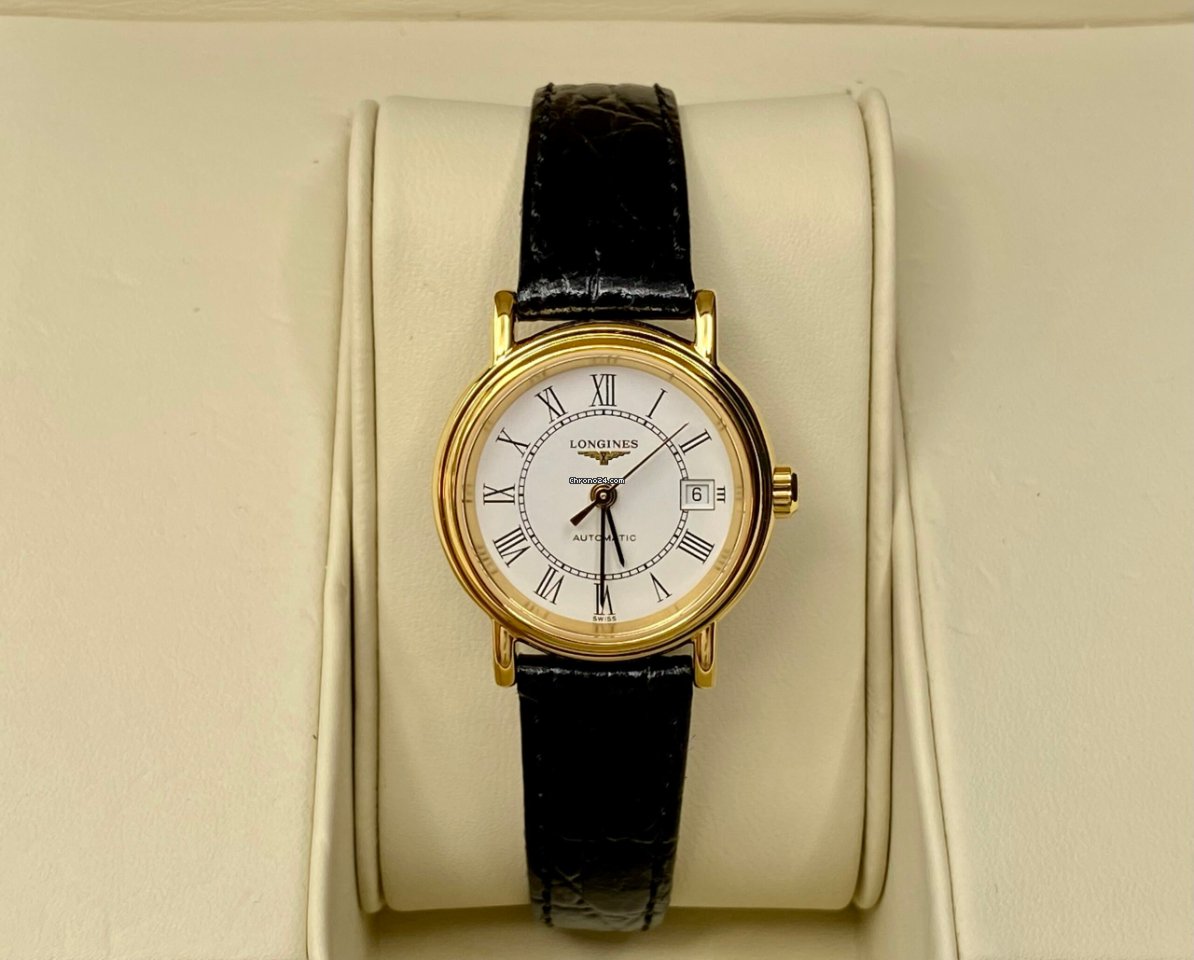 Longines Presence Automatic White Dial Black Leather Strap Watch for Women - L4.321.2.11.2