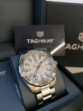 Tag Heuer Aquaracer Quartz White Dial Silver Steel Strap Watch for Men - WBD1111.BA0928