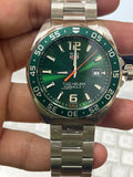 Tag Heuer Formula 1 Limited Edition Quartz Green Dial Silver Steel Strap Watch for Men - WAZ1017.BA0842