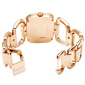 Gucci G Ladies Diamonds Black Dial Rose Gold Steel Strap Watch For Women - YA125512