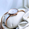 Calvin Klein Seduce White Dial Two Tone Steel Strap Watch for Women - K4E2N616